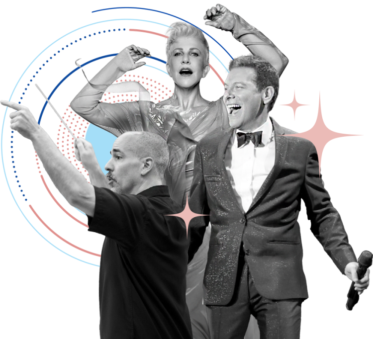 collage of musicians
