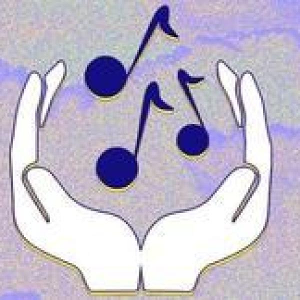 hands holding music notes